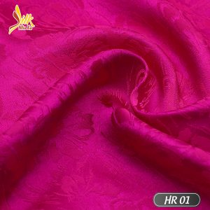 Vải lụa tơ tằm pha tơ bóng Viscose kiểu dệt Jacquard nhẹ thoáng, bóng mịn óng ánh đổi màu dưới nắng - HR01