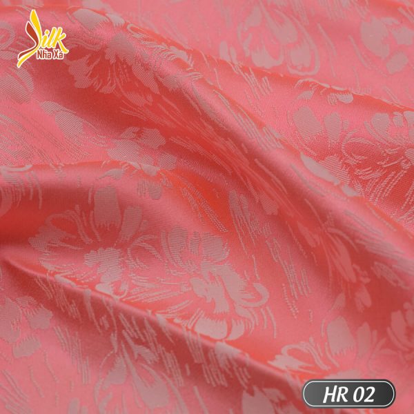 Vải lụa tơ tằm pha tơ bóng Viscose kiểu dệt Jacquard nhẹ thoáng, bóng mịn óng ánh đổi màu dưới nắng - HR02